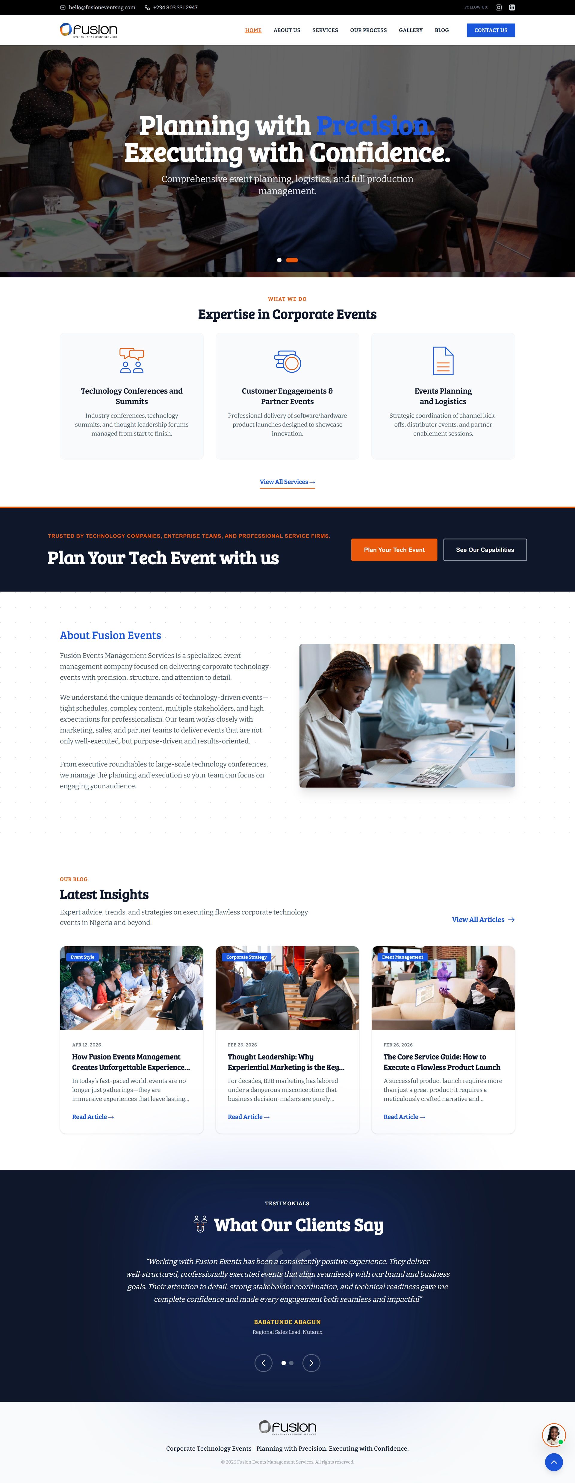 Fusion Events Management Services
